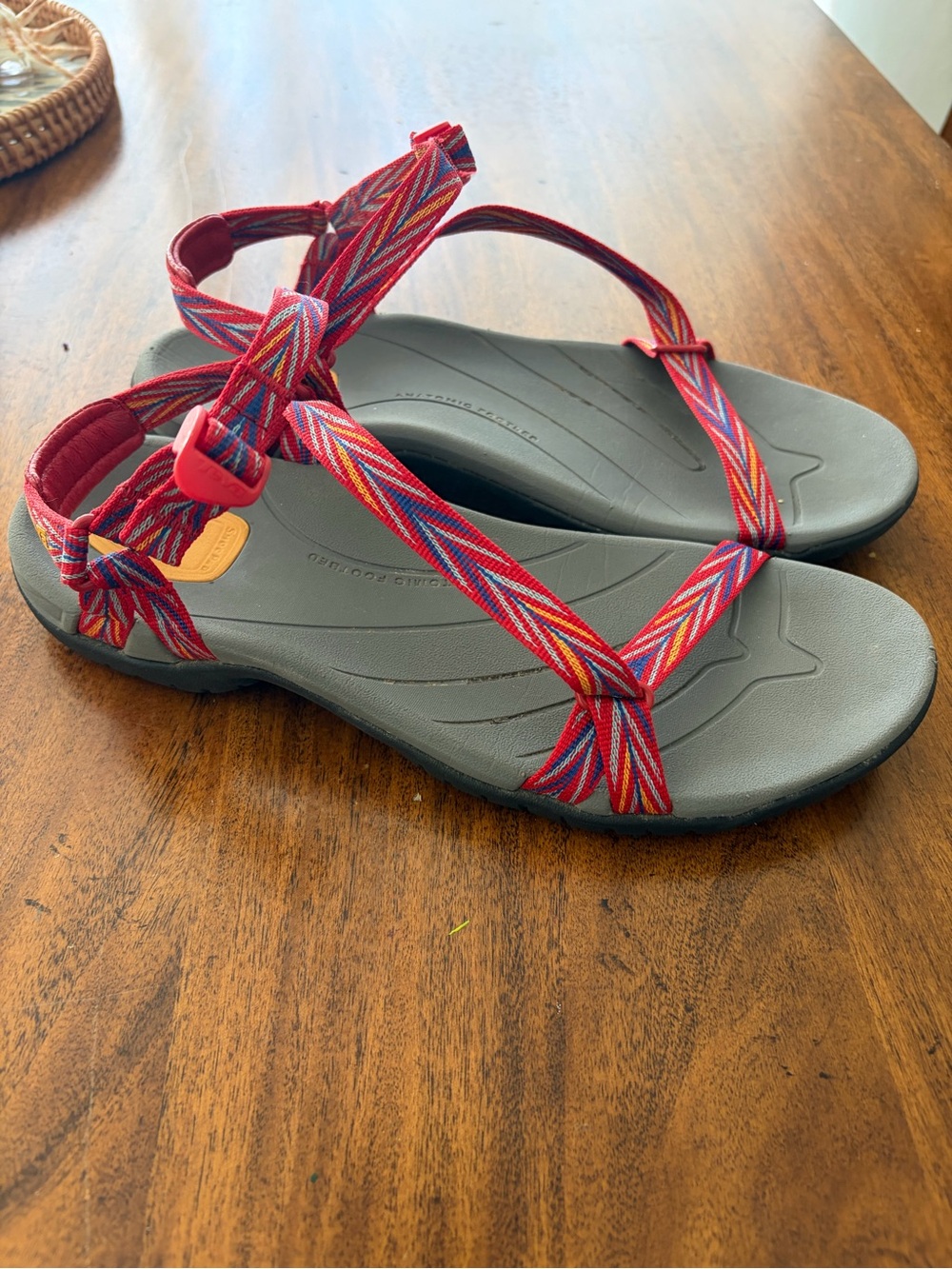 Teva Zirra Women's Palm Red Multi-Stripe Sport Sandals